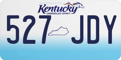 KY license plate 527JDY
