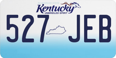 KY license plate 527JEB