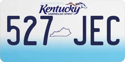 KY license plate 527JEC