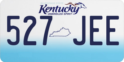 KY license plate 527JEE