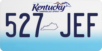KY license plate 527JEF