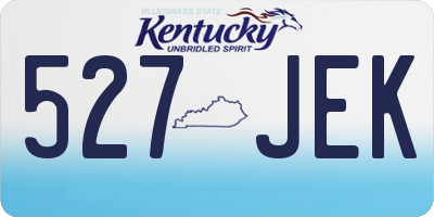 KY license plate 527JEK