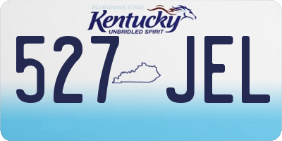 KY license plate 527JEL