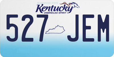 KY license plate 527JEM