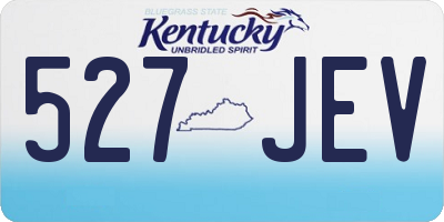 KY license plate 527JEV