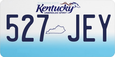 KY license plate 527JEY