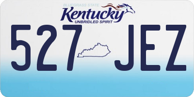 KY license plate 527JEZ