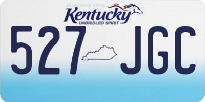 KY license plate 527JGC