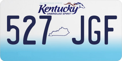 KY license plate 527JGF