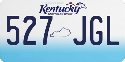 KY license plate 527JGL