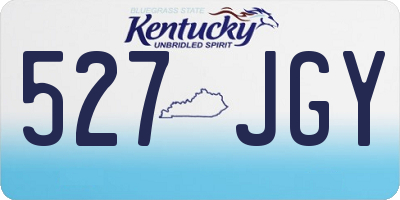 KY license plate 527JGY
