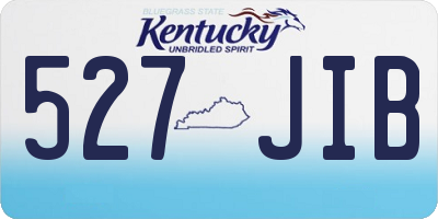 KY license plate 527JIB
