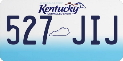 KY license plate 527JIJ