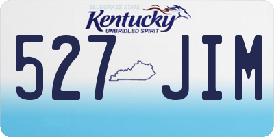 KY license plate 527JIM