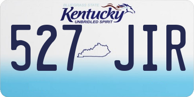 KY license plate 527JIR