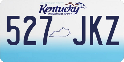 KY license plate 527JKZ