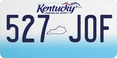 KY license plate 527JOF