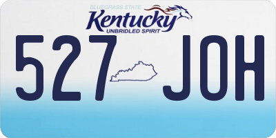 KY license plate 527JOH