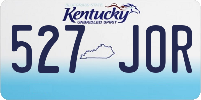 KY license plate 527JOR