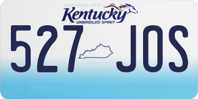 KY license plate 527JOS