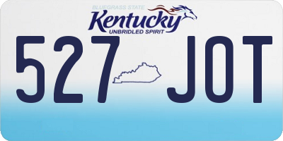 KY license plate 527JOT