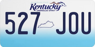 KY license plate 527JOU