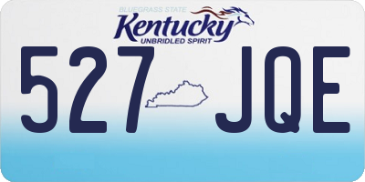 KY license plate 527JQE