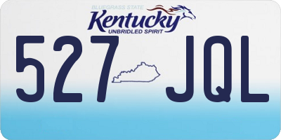 KY license plate 527JQL