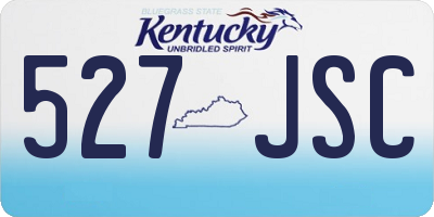 KY license plate 527JSC