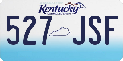 KY license plate 527JSF