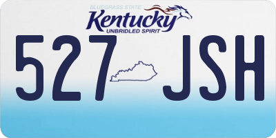 KY license plate 527JSH