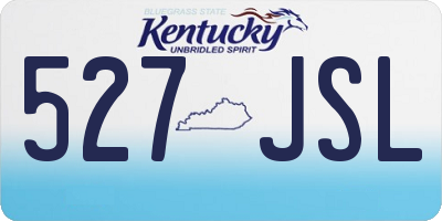 KY license plate 527JSL