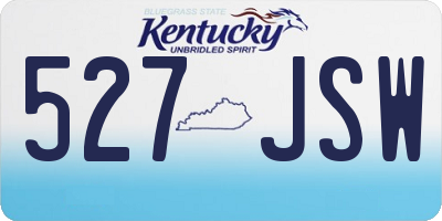 KY license plate 527JSW