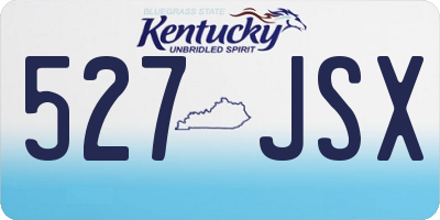 KY license plate 527JSX