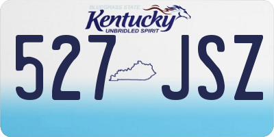 KY license plate 527JSZ