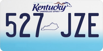 KY license plate 527JZE