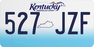 KY license plate 527JZF
