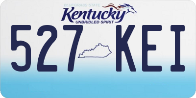 KY license plate 527KEI