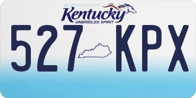 KY license plate 527KPX