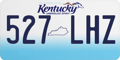 KY license plate 527LHZ