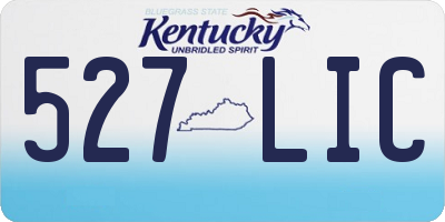 KY license plate 527LIC