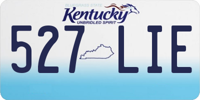 KY license plate 527LIE