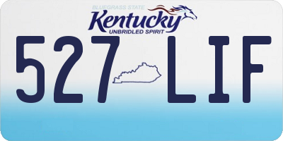KY license plate 527LIF