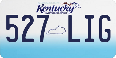 KY license plate 527LIG