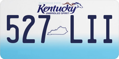 KY license plate 527LII