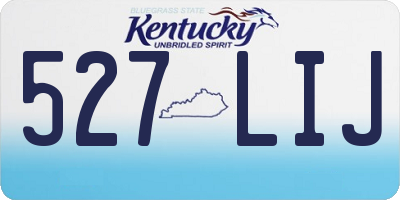 KY license plate 527LIJ