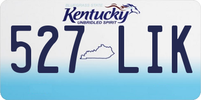 KY license plate 527LIK