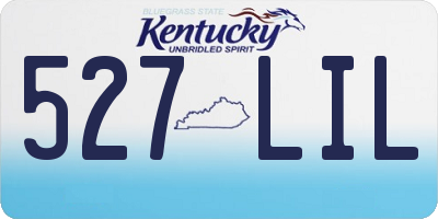 KY license plate 527LIL