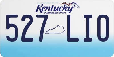 KY license plate 527LIO