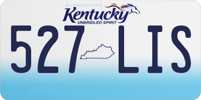 KY license plate 527LIS